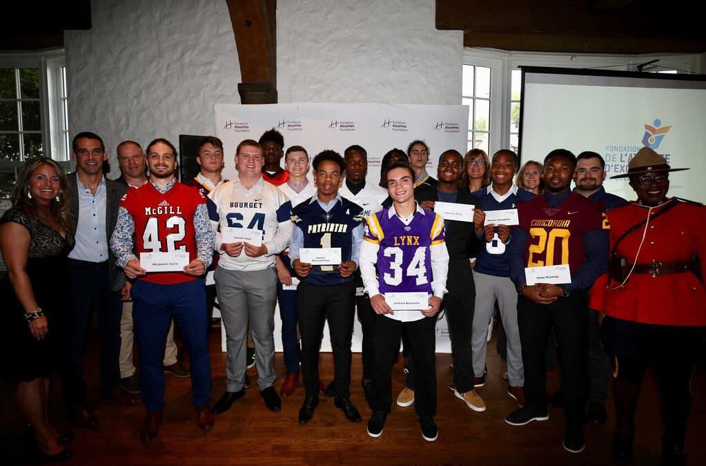 La Fondation de l’athlète d’excellence remet 35 000 $ en bourses à la relève en football par le biais de la Fondation des Alouettes