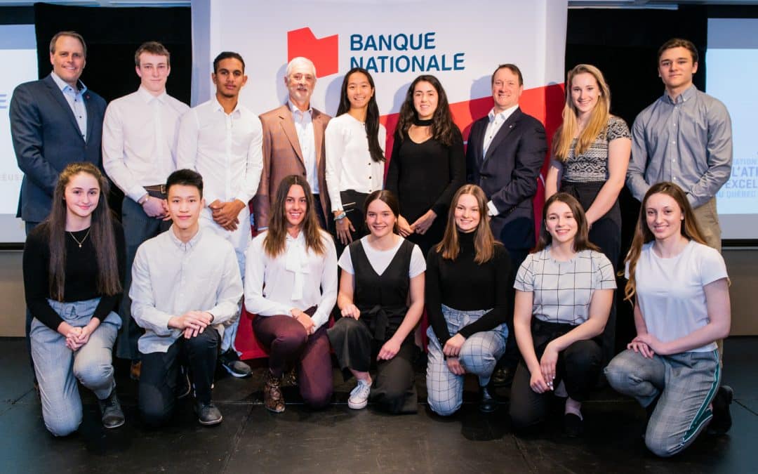 La Fondation de l’athlète d’excellence distribue 126 000 $ à 33 étudiants-athlètes du Programme de bourses Banque Nationale