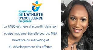 La Fondation de l’athlète d’excellence accueille Bianelle Legros au sein de son équipe!