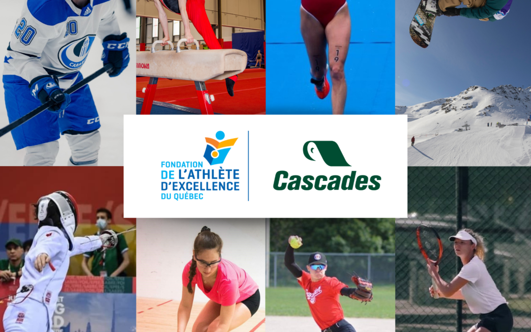 La Fondation de l’athlète d’excellence et Cascades : 80 000 $ en bourses à 23 étudiant(e)s-athlètes émérites
